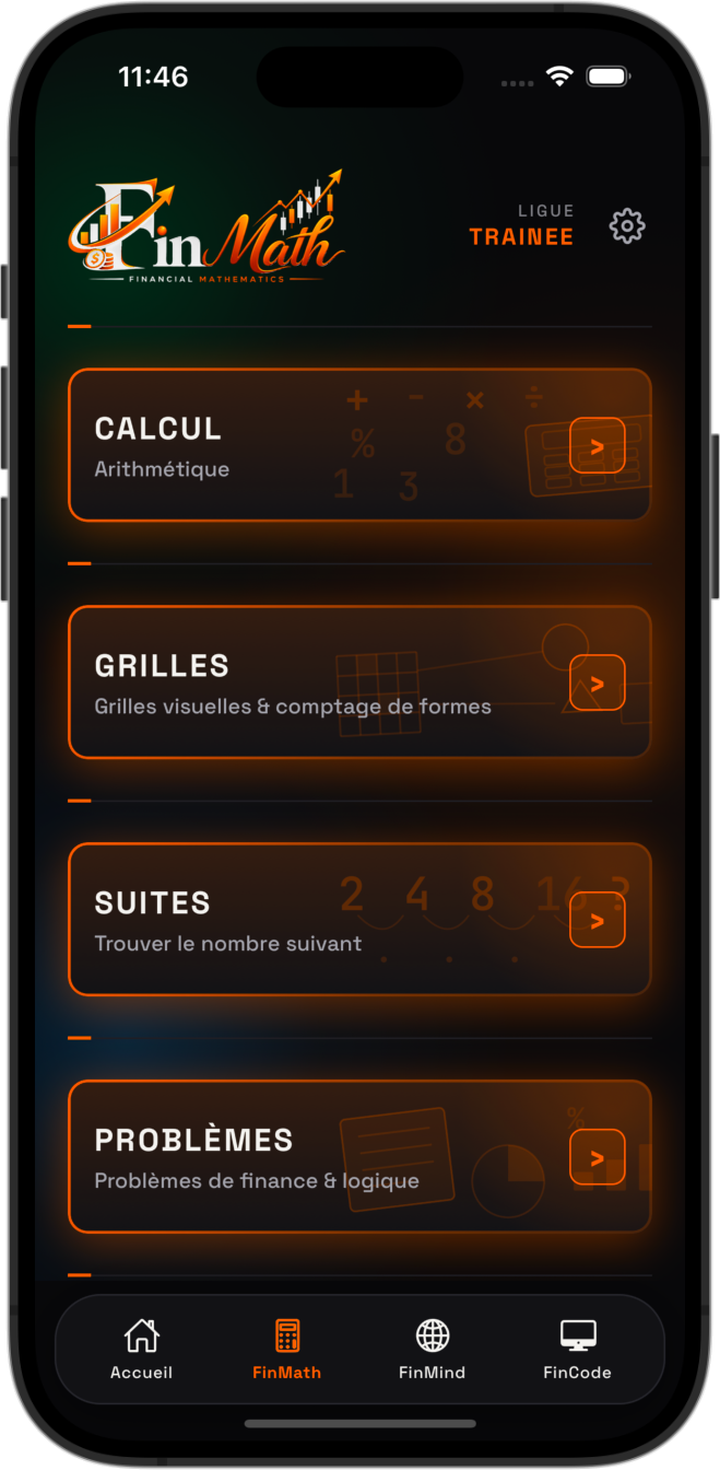 FINMATH — Mental maths, grids, sequences